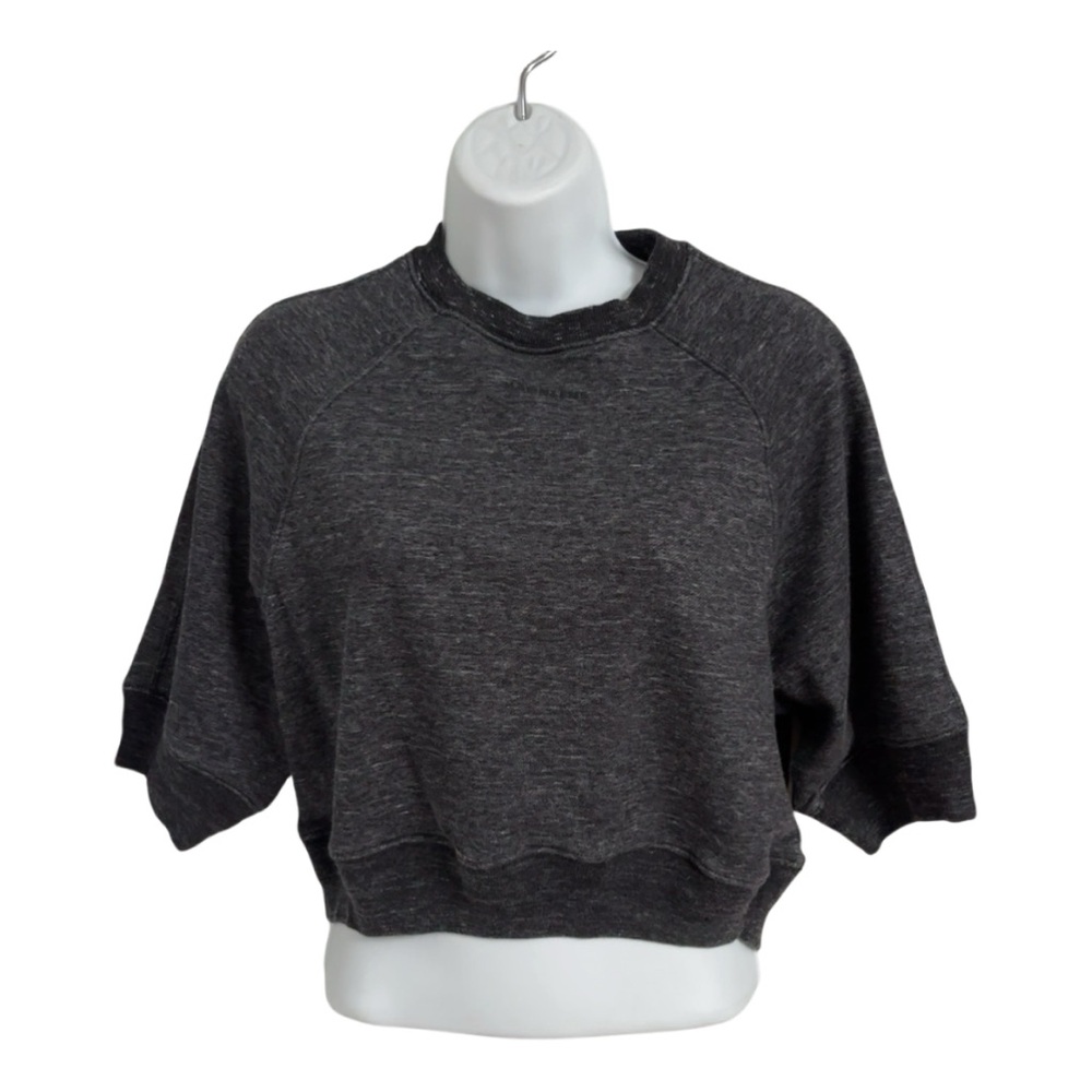Magnlens Women's Cropped Sweatshirt Y2K 90s Streetwear Athleisure Gray Size XS